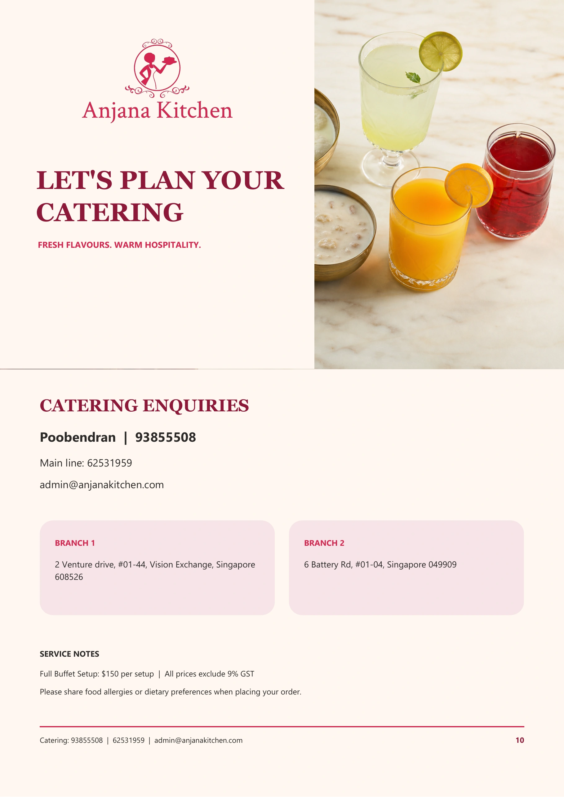 Catering catalogue page 10